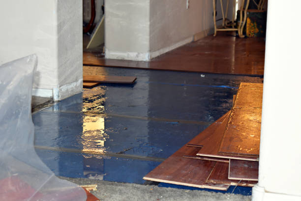 Professional Water Damage Restoration technician working in Concord, NC